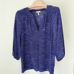 Joie blue silk blouse